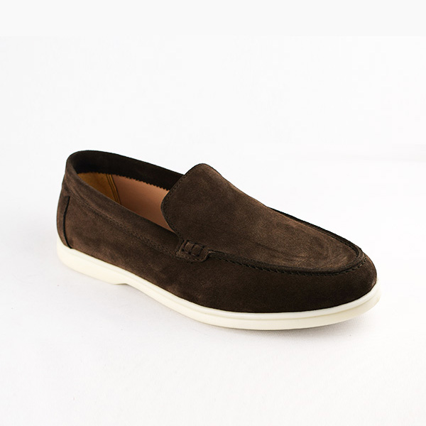 Mocassin pour homme 112 marron daim  ..........  Mocassin homme Maroc